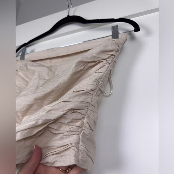 Crescent Tan Cotton Linen Blend Tube Top Size Small - Picture 2 of 6